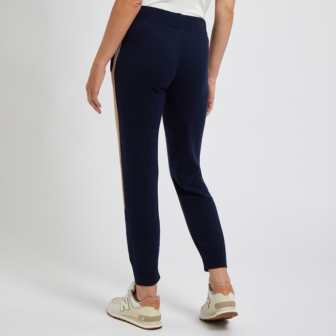 Navy/Light Brown Angelina Cashmere Joggers - BrandAlley