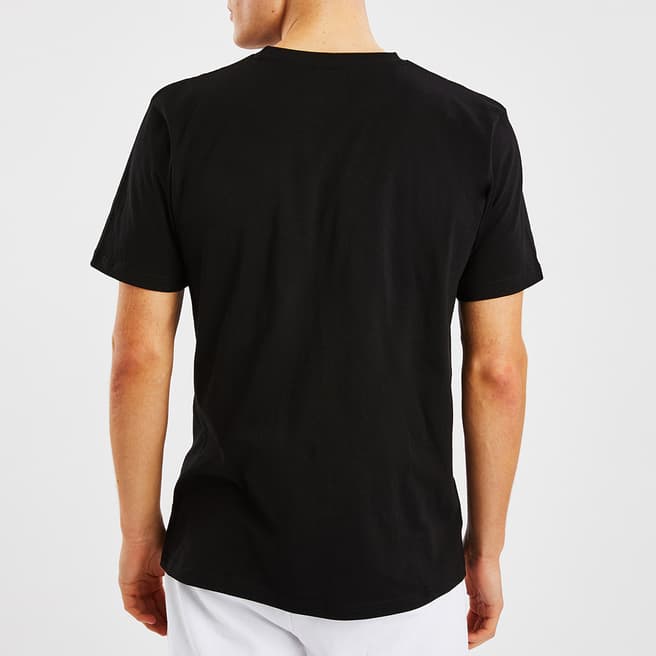 Black Contrast Cotton Logo T-Shirt - BrandAlley