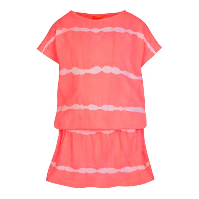 Girls Pink Tie Dye Jersey Dress - BrandAlley