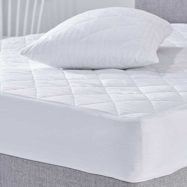Sateen Stripe Double Mattress Protector BrandAlley
