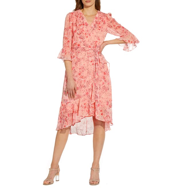 Pink Multi Floral Wrap Dress - BrandAlley