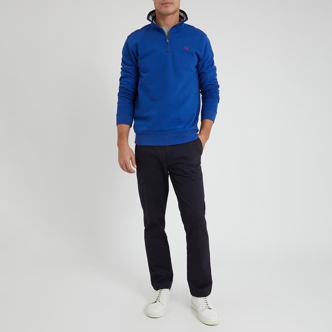 Blue 1/2 Zip Solid Sweatshirt - BrandAlley