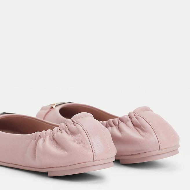 Pink Leaher Essentials Ballerina Shoes BrandAlley