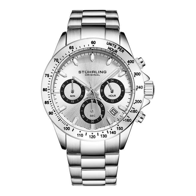 Men's Silver Quartz Chronograph Date Watch BrandAlley