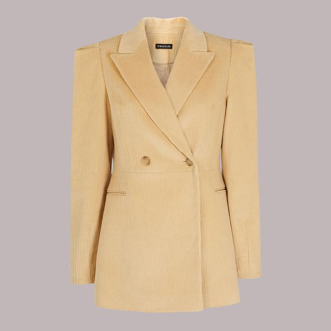 Cream Suki Cotton Blend Blazer BrandAlley