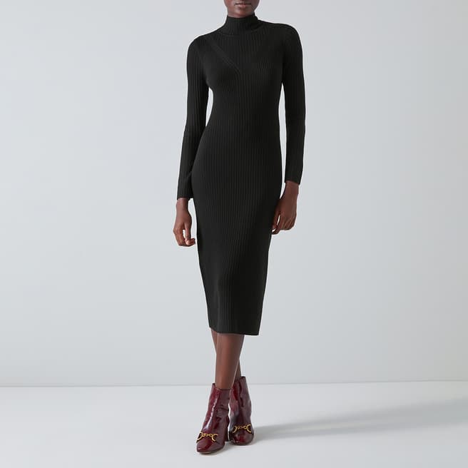 Black Brigitte Wool Knit Dress - BrandAlley