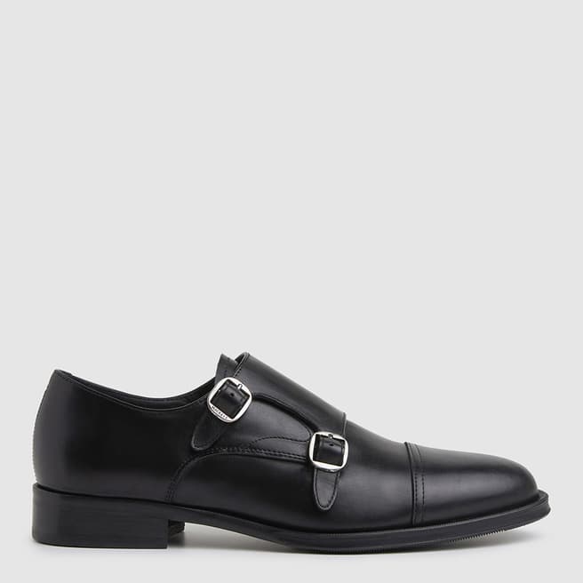 Black Leather Buckle Shoes - BrandAlley