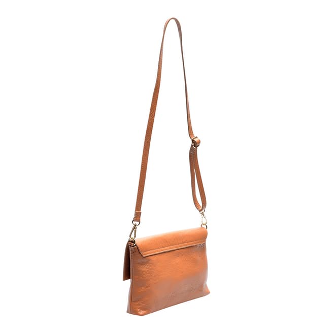 Brown Italian Leather Crossbody Bag - BrandAlley