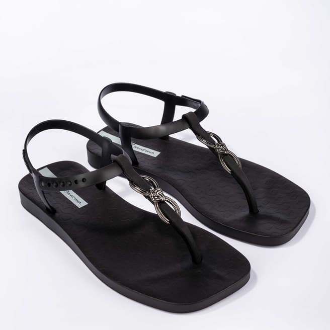 Black Premium Artisan Thong Sandals - BrandAlley