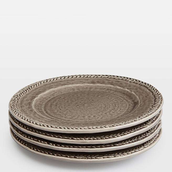 Set of 4 Grey Hillcrest Side Plates Tableware Kitchen & Dining