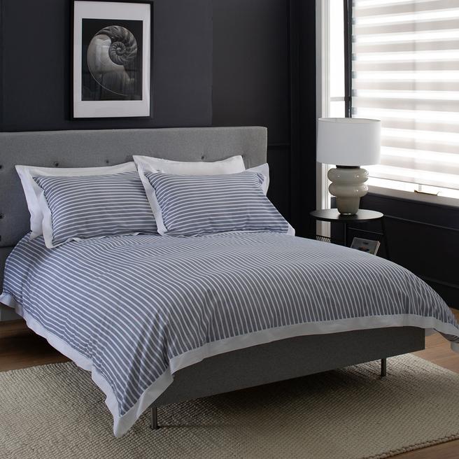 Weekend Stripe Double Duvet Set, Blue BrandAlley