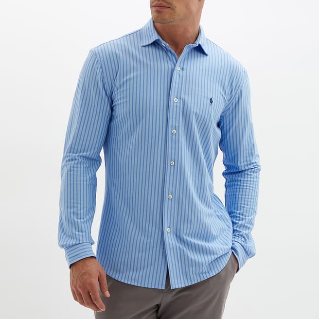 Blue Button Through Cotton Shirt - BrandAlley