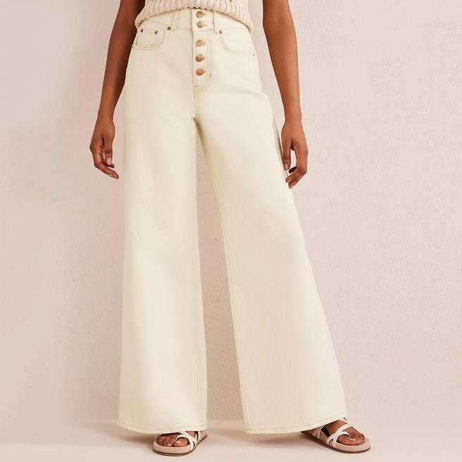 Cream Wide Leg Jeans BrandAlley