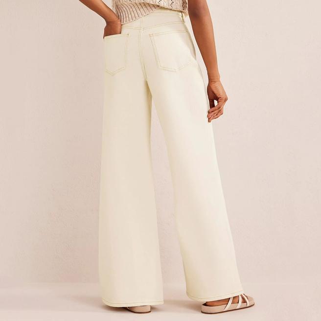Cream Wide Leg Jeans BrandAlley