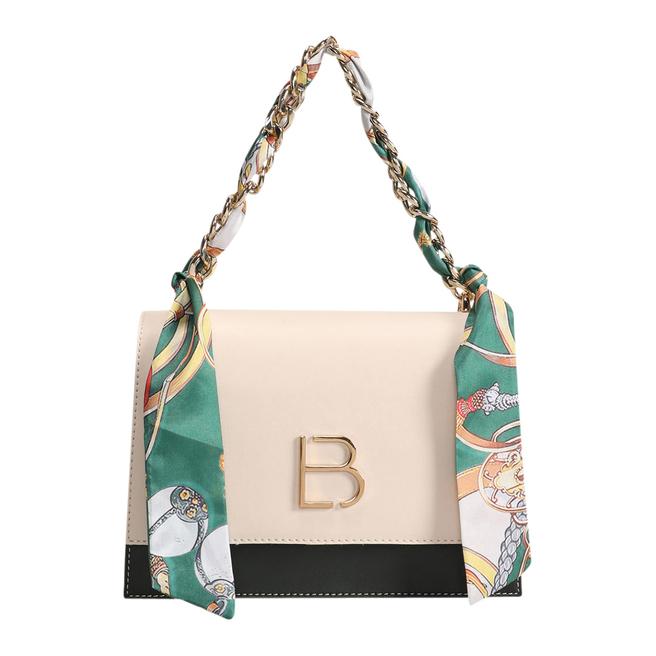 Cream/Dark Green Shoulder Bag Accessories & Handbags Women BrandAlley