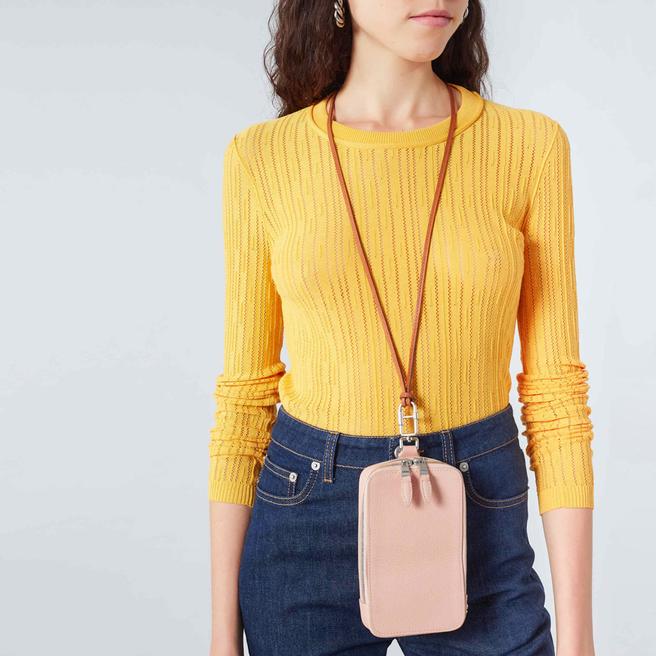 Pink Leather Phone Case Lanyard BrandAlley