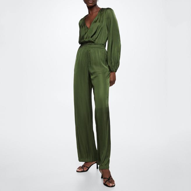 Green Long Satin Jumpsuit BrandAlley