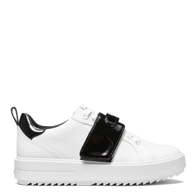 Black/White Emmett Lace Up Trainers - BrandAlley