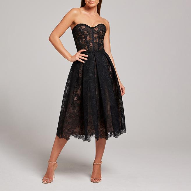 Black Olivia Corset Midi Dress BrandAlley