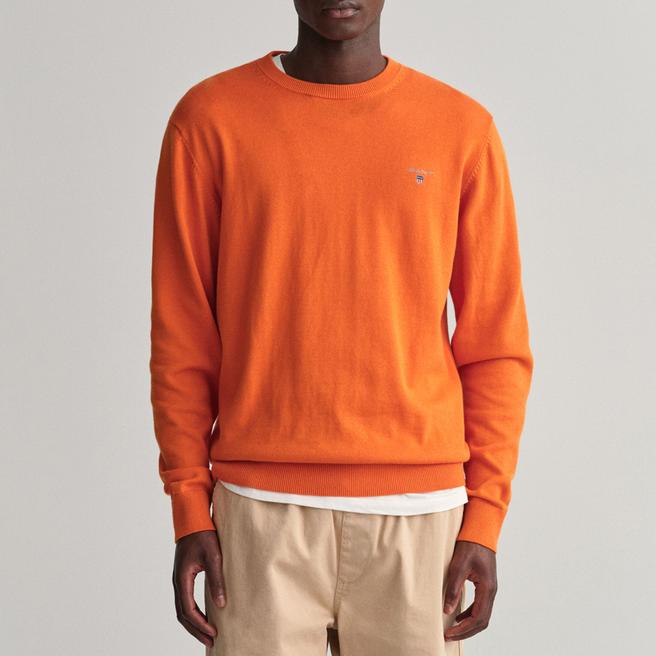 Orange Classic Crew Neck Cotton Jumper BrandAlley