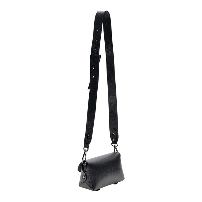 Black Italian Leather Shoulder Bag BrandAlley