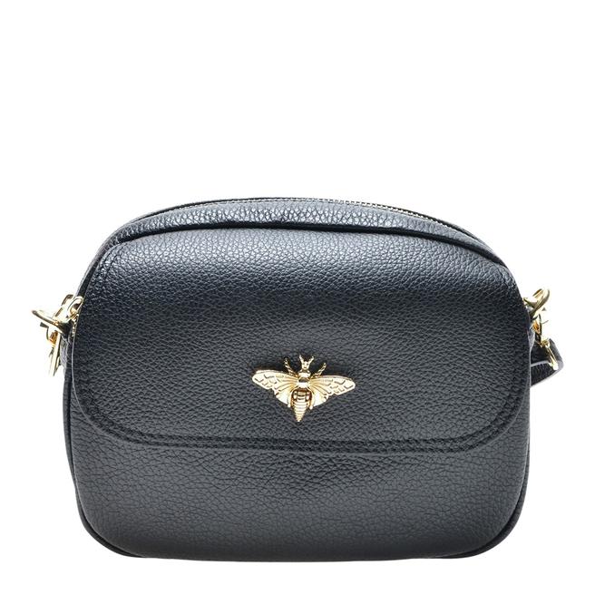 Black Italian Leather Crossbody Bag BrandAlley