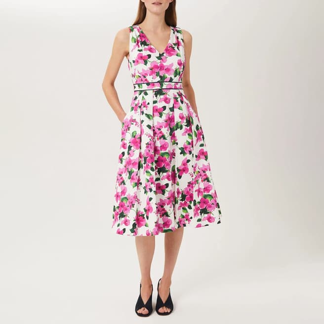 Pink Olivia Floral Cotton Dress - Hobbs London Womenswear - Brands ...