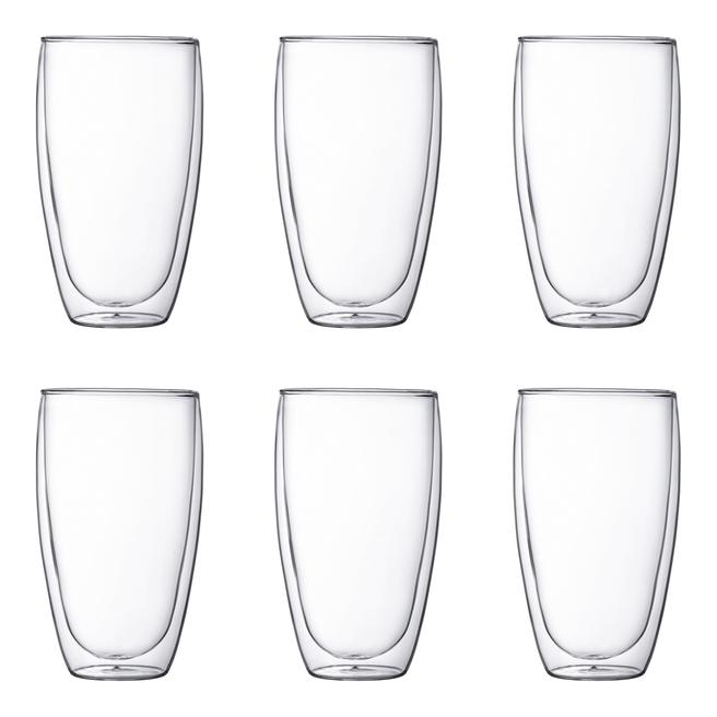 Set of 6 Double Walled Glasses, 0.45L BrandAlley