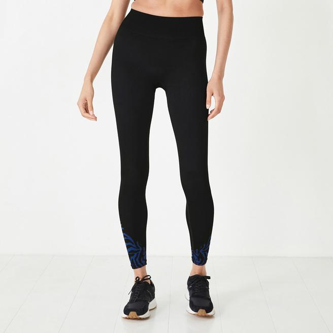 Blue/Black Perrie Seamless Zebra Leggings BrandAlley