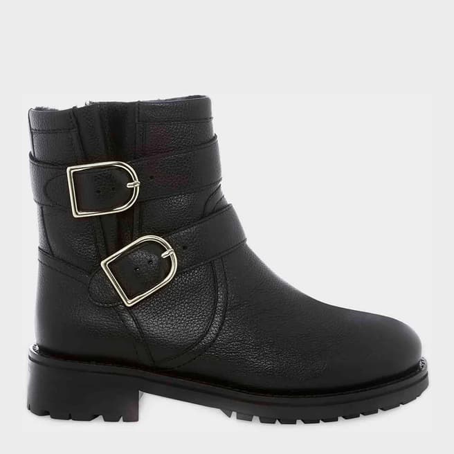 Black Otto Leather Ankle Boots - BrandAlley
