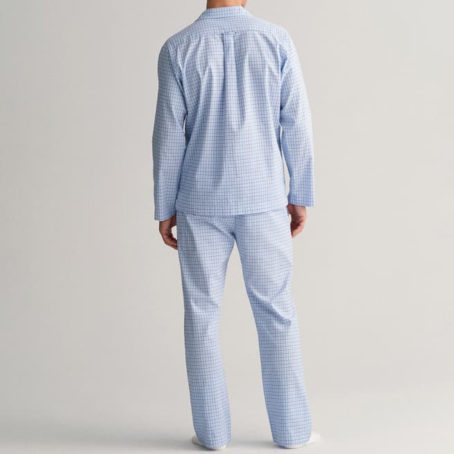 Blue Check Pyjama Set Shirt And Pants - BrandAlley