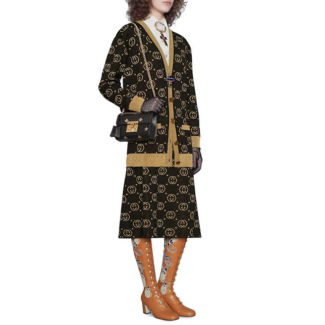 Gucci Padlock Bee Star Small Shoulder Bag In Black BrandAlley