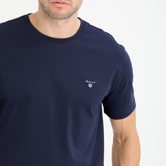 Navy Original Shield Logo Cotton T-Shirt - BrandAlley