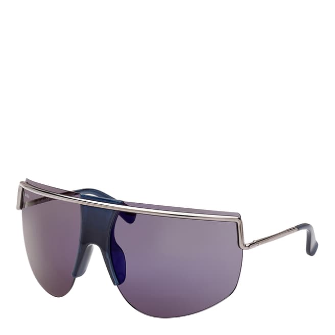 Shiny Blue Blue Mirror Sunglasses - BrandAlley
