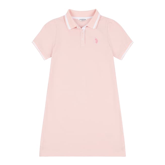 Pink Embroidered Cotton Polo Dress - BrandAlley