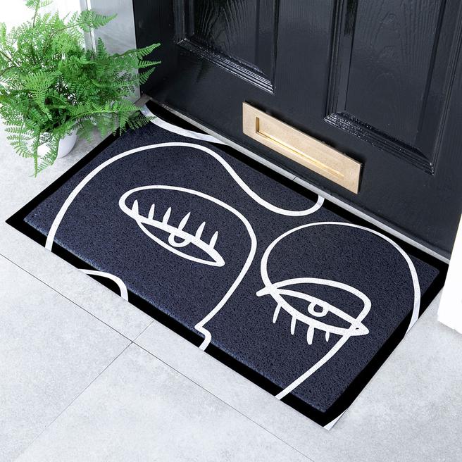 Black Eyelash Indoor & Outdoor Doormat 70x40cm BrandAlley