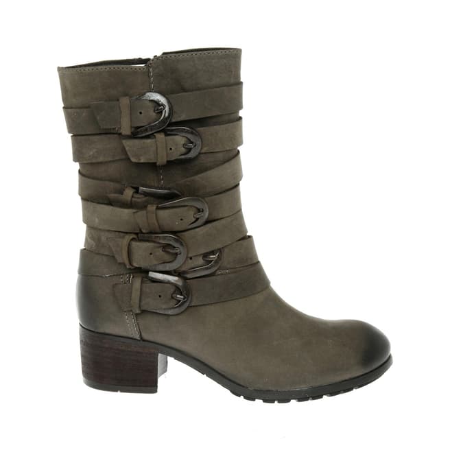 Grey Ilinoi Leather Boots - BrandAlley