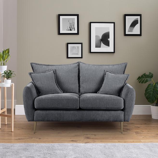 The Harrison 2 Seater Sofa, Manhattan Charcoal BrandAlley