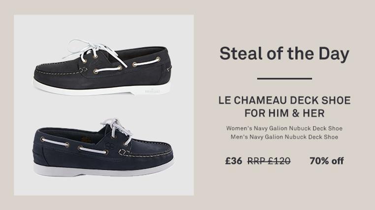 SOTD: Le Chameau Deck Shoe For Him & Her. 70% Off