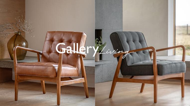 Leather & Linen Statement Seating By Gallery Living