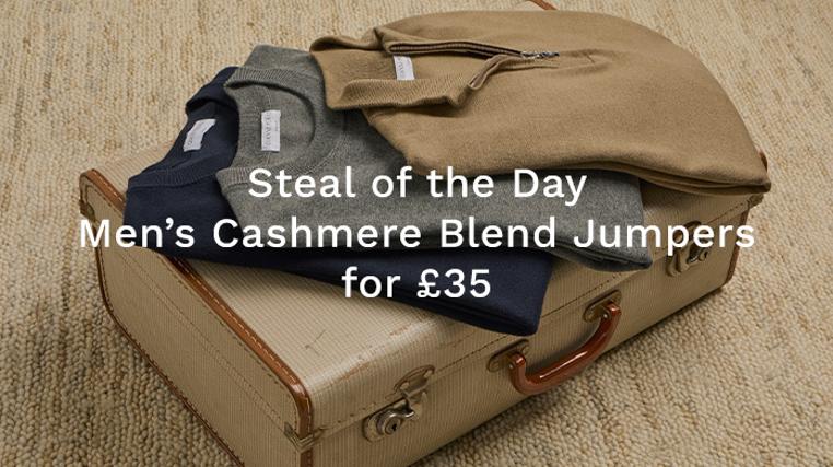Men's Cashmere Blend Jumpers For £35