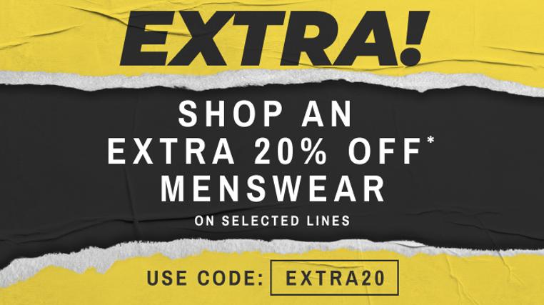 Men's: Use Code EXTRA20