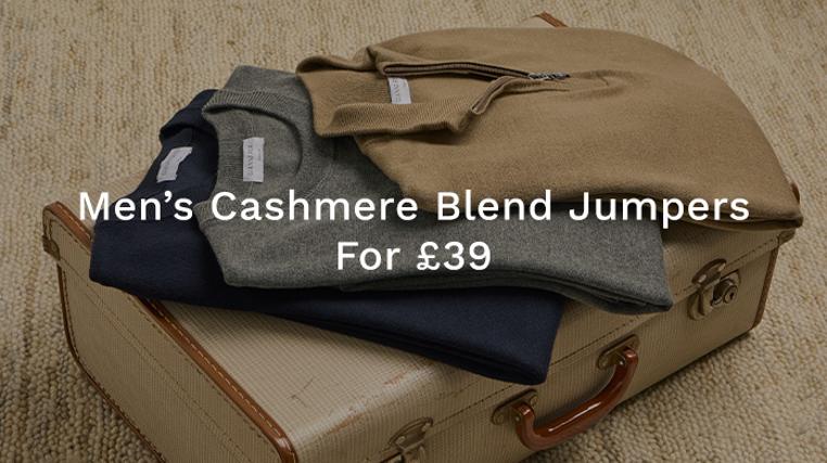 Men's Cashmere Blend Jumpers For £39