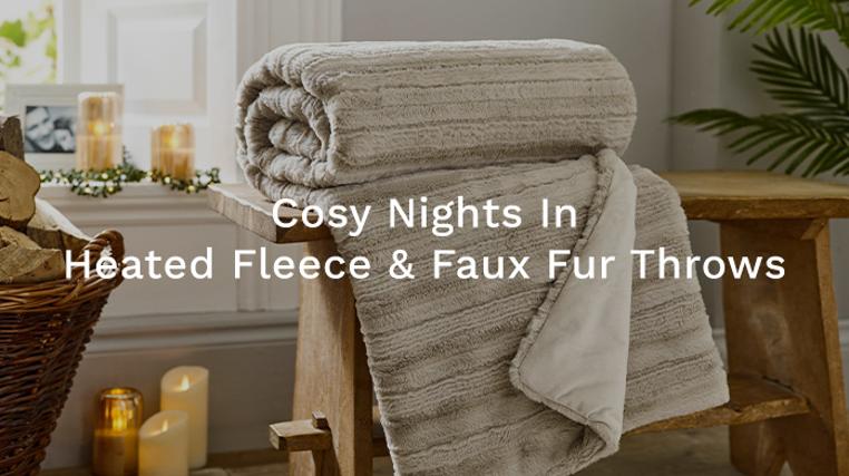 Cosy Nights In: Heated, Fleece & Faux Fur Throws