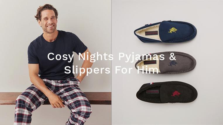 Cosy Nights: Pyjamas & Slippers For Him