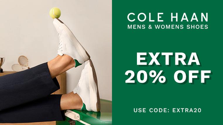 EXTRA 20% OFF! Cole Haan Shoes