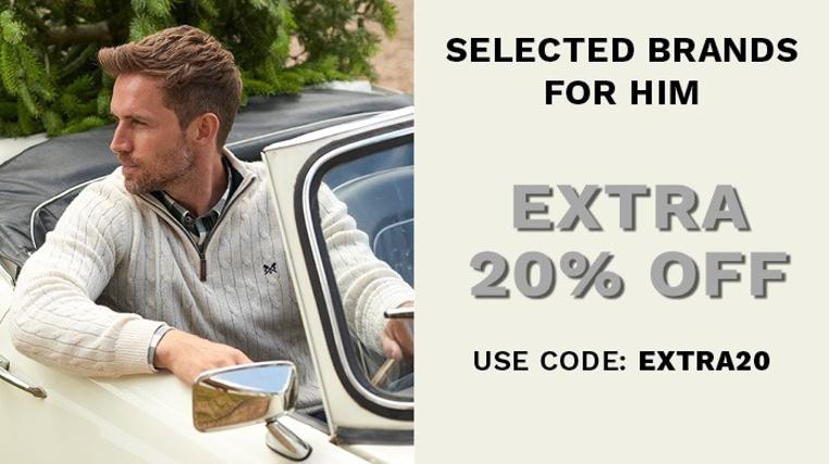 Use Code EXTRA20! Ted Baker, Joules & Crew For Him
