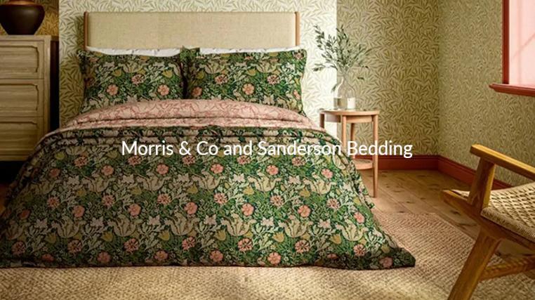 Morris & Co & Sanderson Bedding - Up to 70% Off