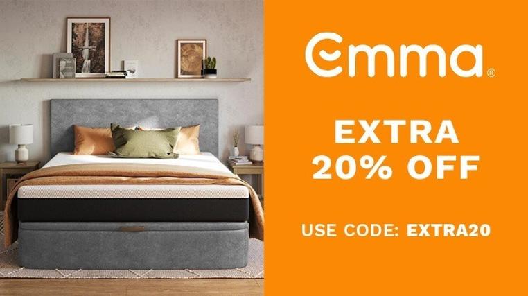 Use code EXTRA20! Emma Mattresses