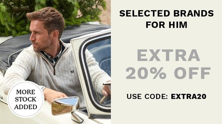 Use Code EXTRA20! Ted Baker, Joules & Crew For Him
